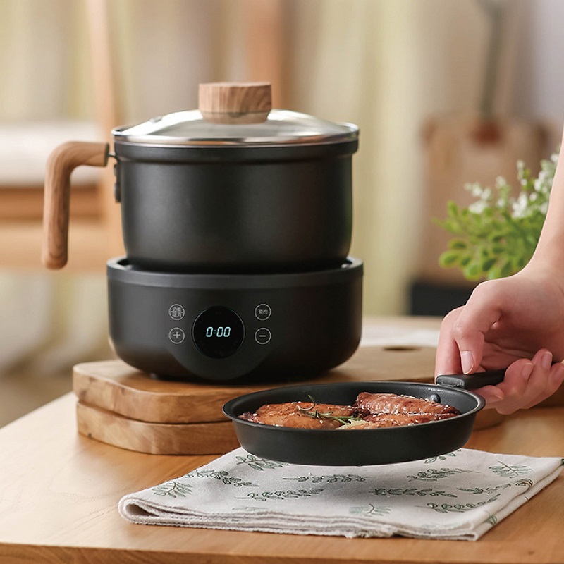 Soup Kettle Warmer - 110V/220V 다기능 전기 조리기구 논스틱 프라이팬