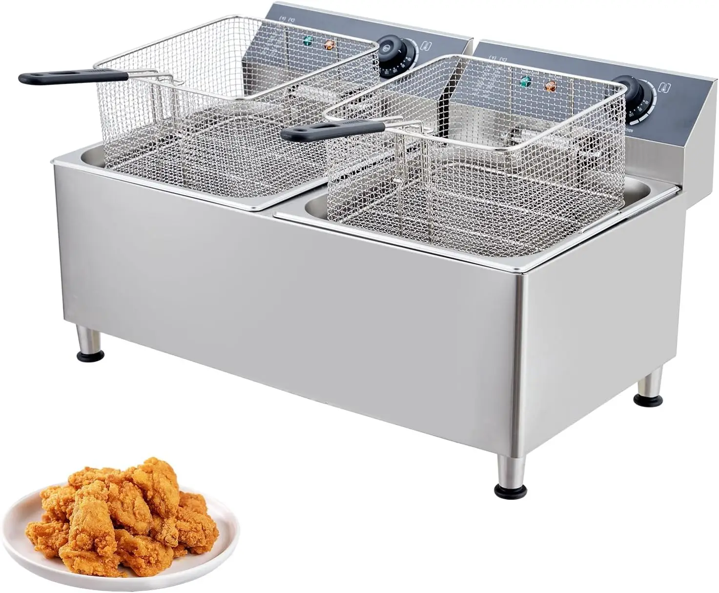 Deep Fryer Commercial - 23.2쿼트 상업용 전기 딥 프라이어, 스테인리스
