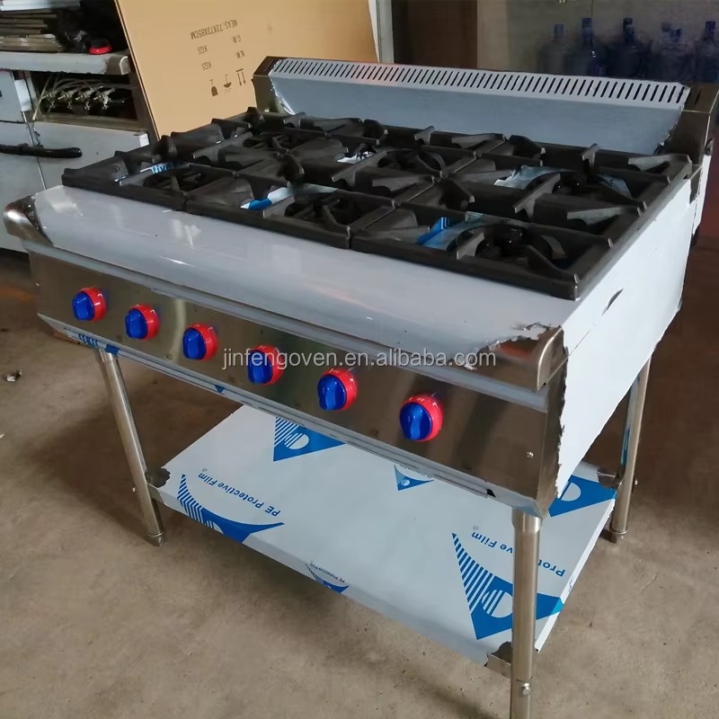 Commercial Kitchen Stove - 상업용 주방기기 전문가용 6구 가스레인지 산업용