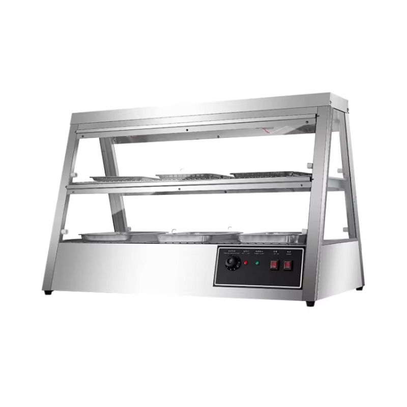 Food Warmer Display - 상업용 단열 스테인리스 스틸 가열 캐비닛