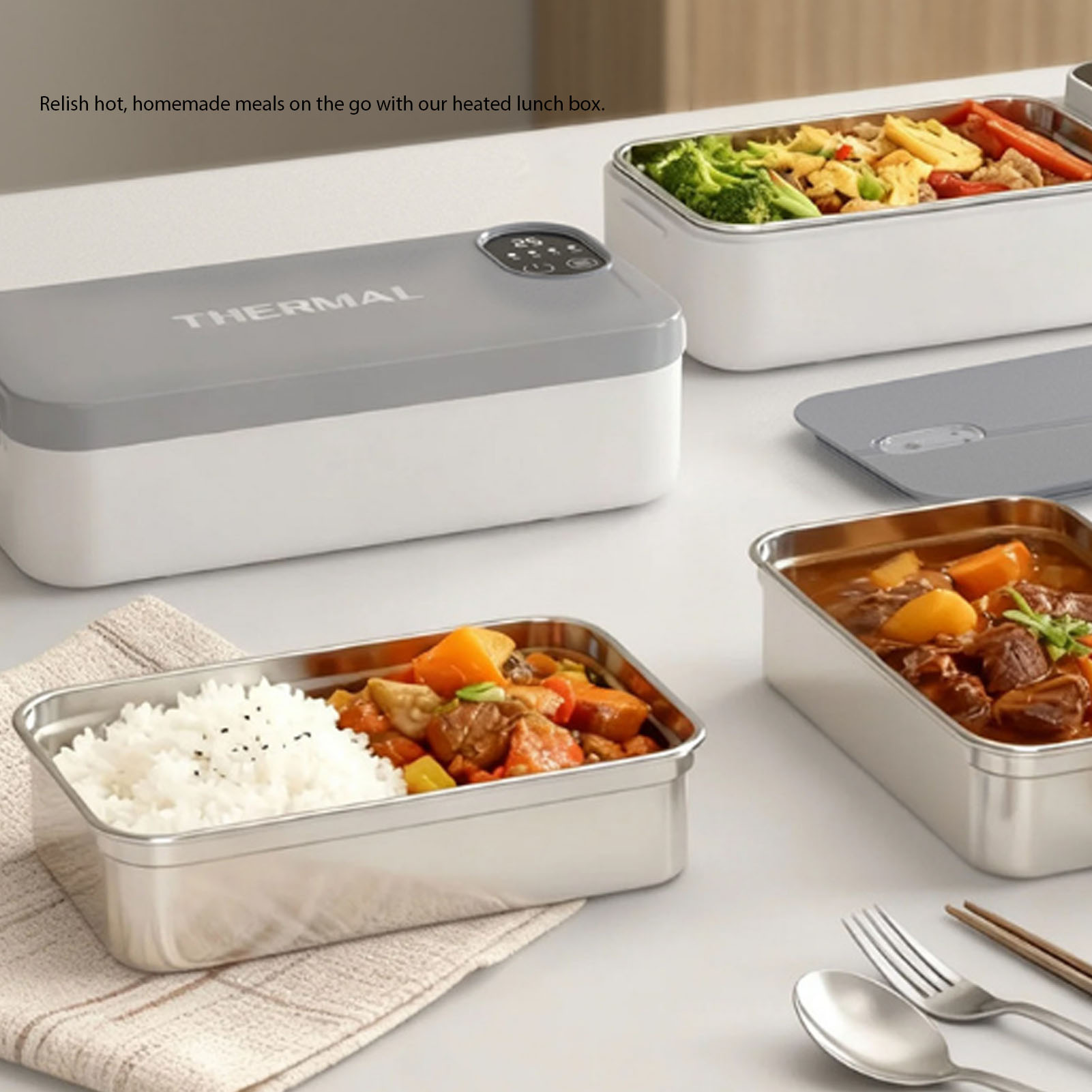 가열식 도시락통 304 스테인리스 스틸 휴대용 음식 보 - Food Warmer Display 리뷰 및 가격