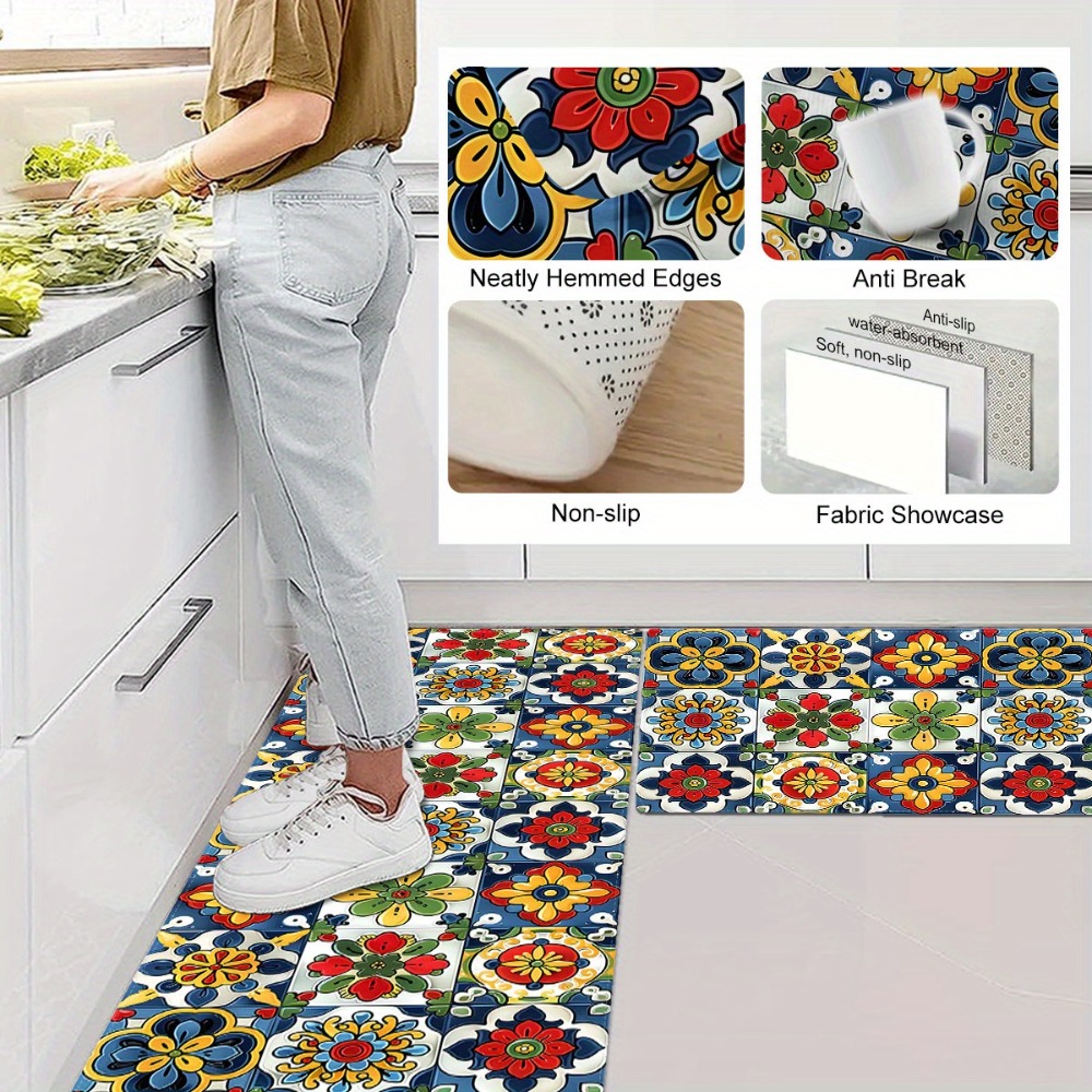 지중해 타일 카펫 매트 러그 홈 데코레이션 주방 바닥  - Commercial Kitchen Tile Flooring 리뷰 및 가격