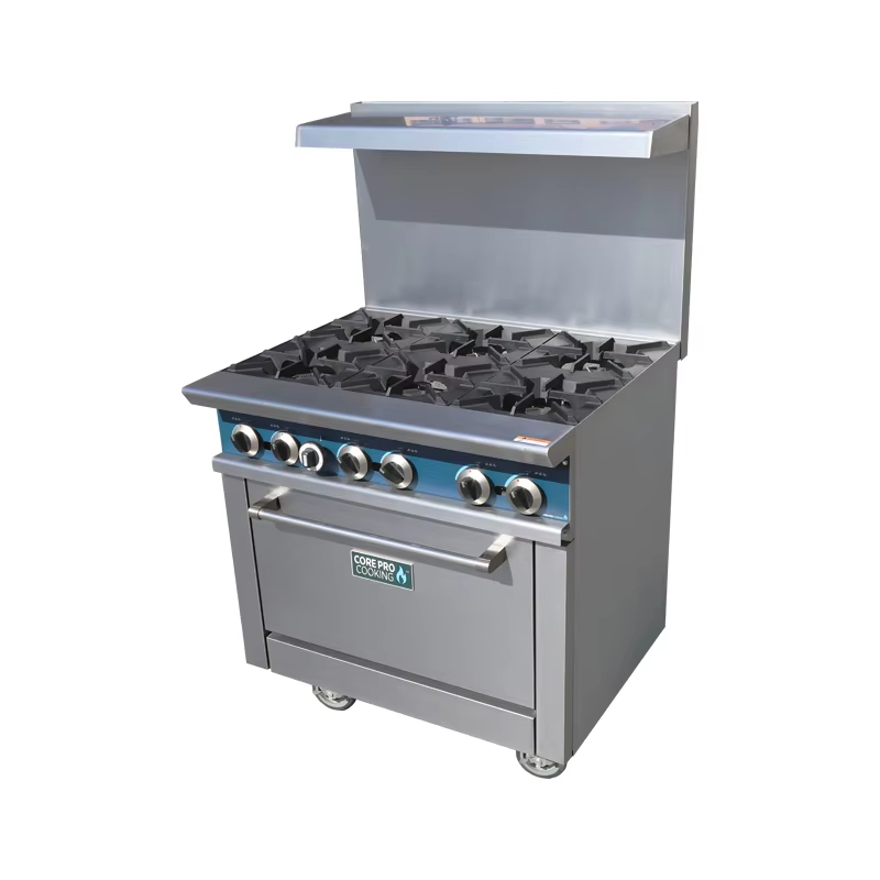 상업용 주방 장비 독립형 스테인리스 스틸 6구 버너 조 - Commercial Kitchen Stove 리뷰 및 가격