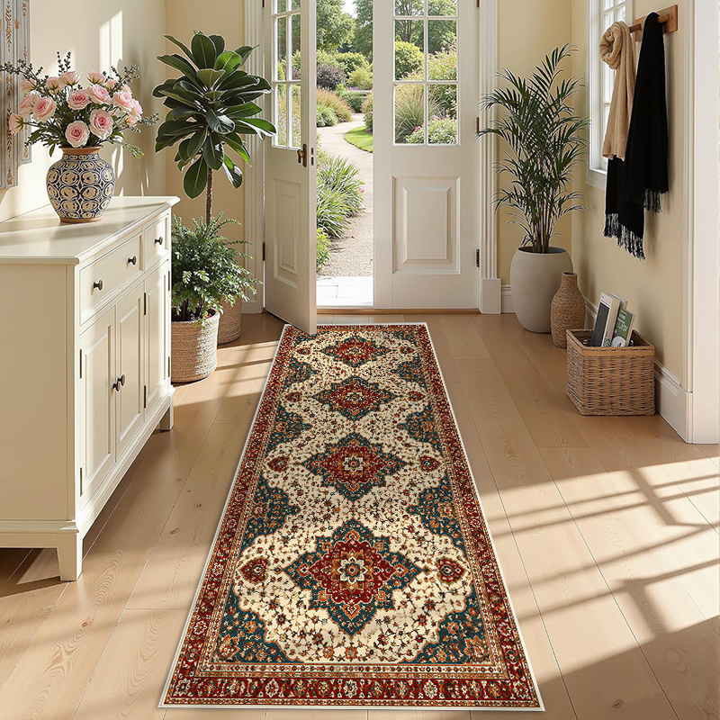 빈티지 모로코 스타 러너 러그 기하학적 타일 꽃무늬 프 - Commercial Kitchen Tile Flooring 리뷰 및 가격