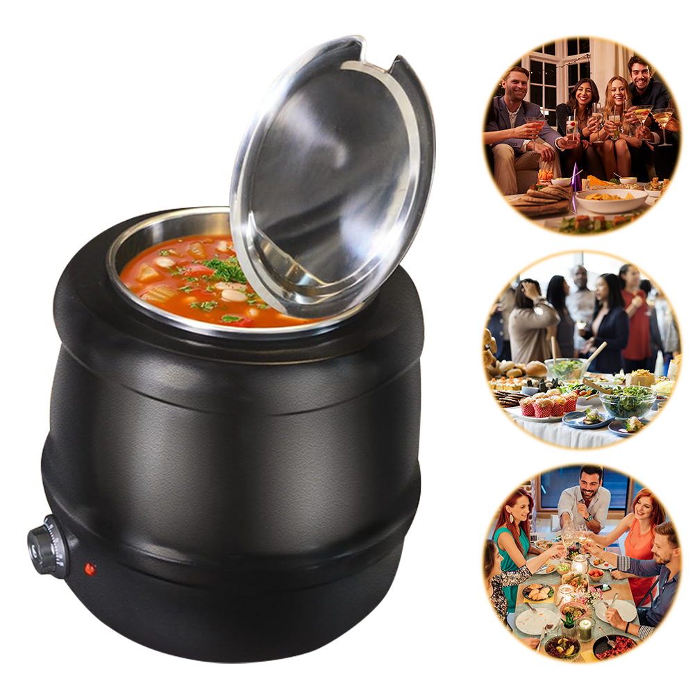 10L 뚜껑이 있는 수프 냄비, 힌지형 뷔페 보온 냄비 - Soup Kettle Warmer 리뷰 및 가격