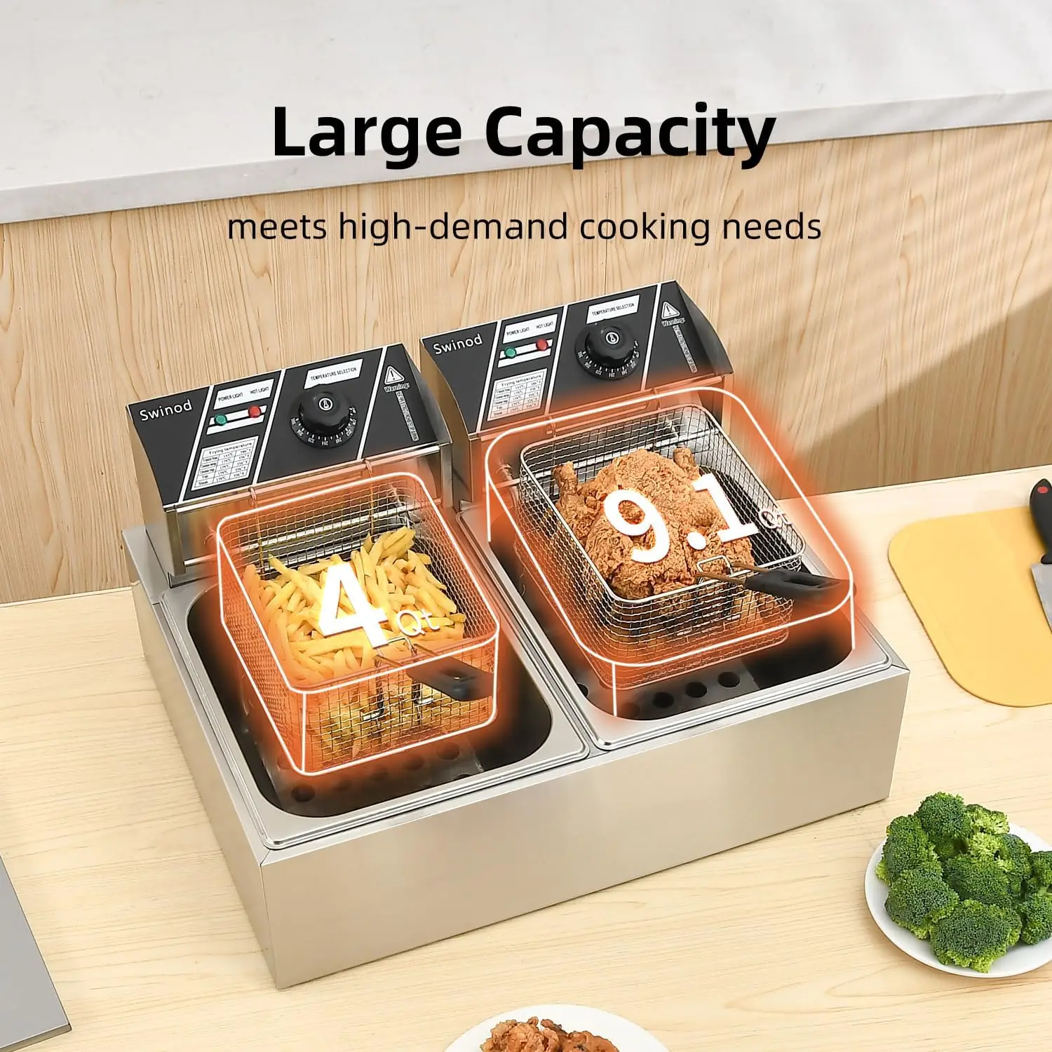 상업용 튀김기(바구니 포함), 3400W 12.7QT/ - Deep Fryer Commercial 리뷰 및 가격