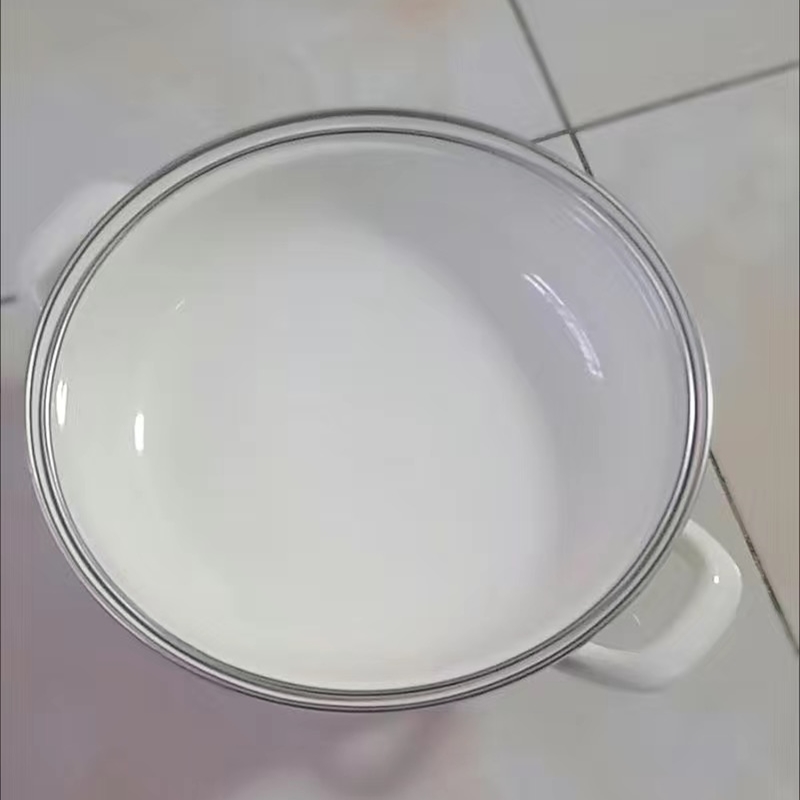 뚜껑이 달린 우아한 핑크 장미 에나멜 양귀 소스 팬,  - Soup Kettle Warmer 리뷰 및 가격