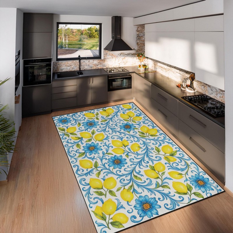 지중해 모자이크 타일 주방 러그 레몬 티팟 꽃무늬 아트 - Commercial Kitchen Tile Flooring 리뷰 및 가격
