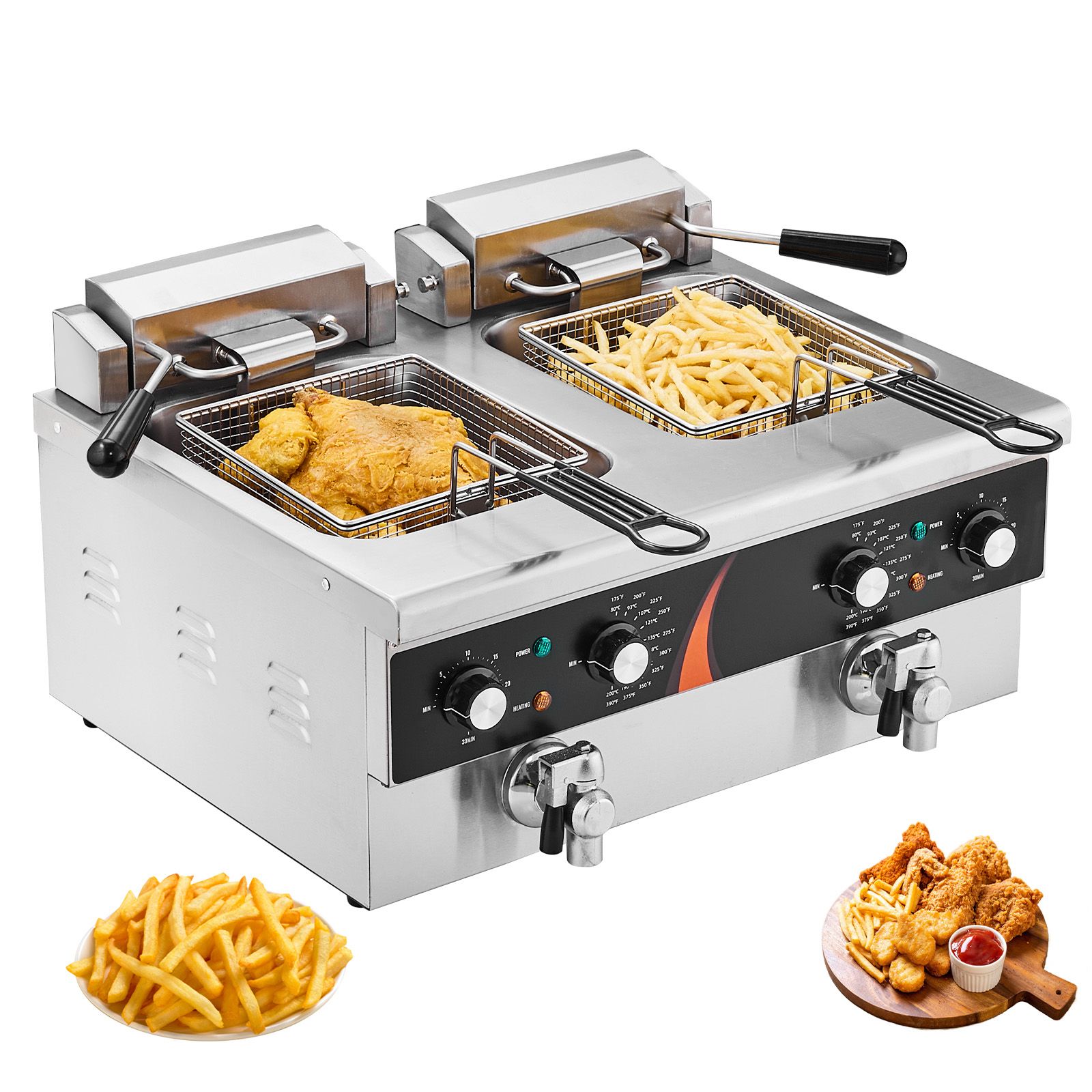 상업용 딥 프라이어 3500W, 듀얼 탱크 전기 카운터 - Deep Fryer Commercial 리뷰 및 가격